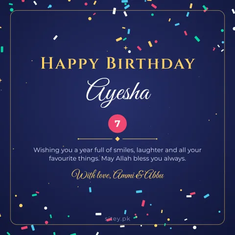 Confetti night birthday card design