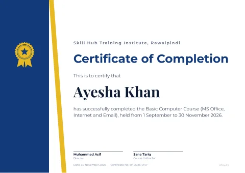 Modern certificate design