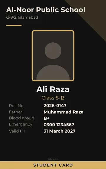 Dark corporate ID card design