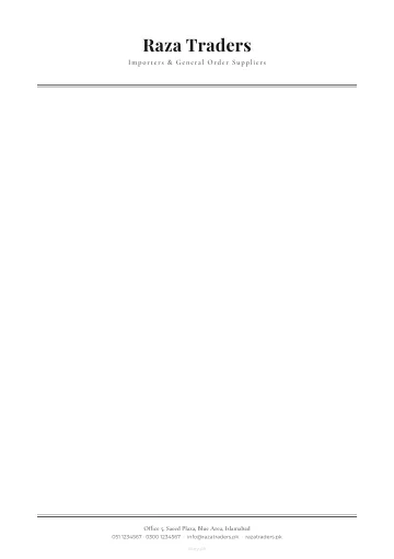Classic centre letterhead design