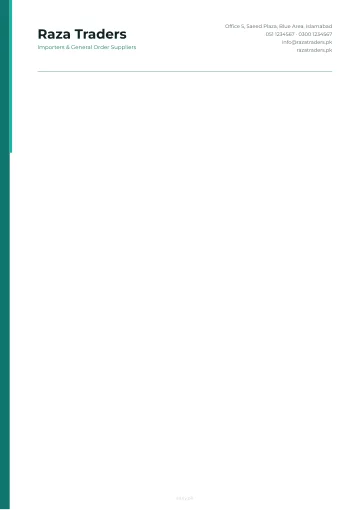 Side bar letterhead design