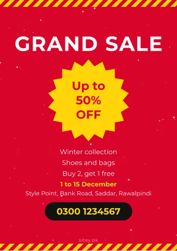 Sale poster and banner maker