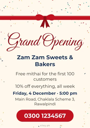Grand opening poster maker