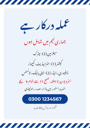 عملہ درکار ہے پوسٹر میکر