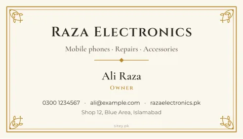 Ivory & gold visiting card design