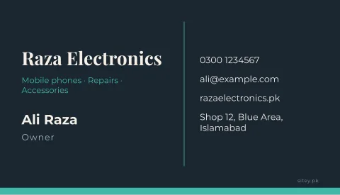 Visiting card maker