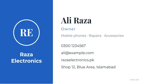 Split visiting card design